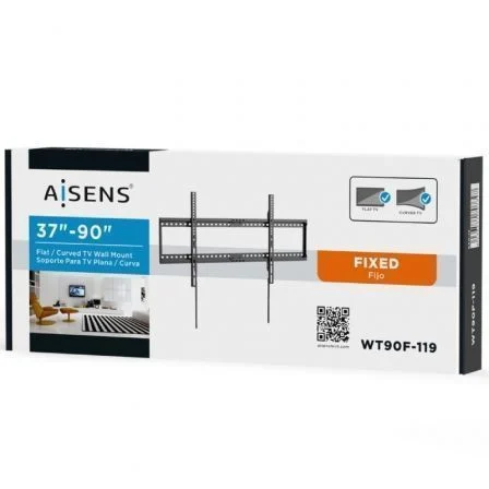 Aisens Soporte ECO Ultra Delgado para TV/Monitor 37-90 Pulgadas, Negro